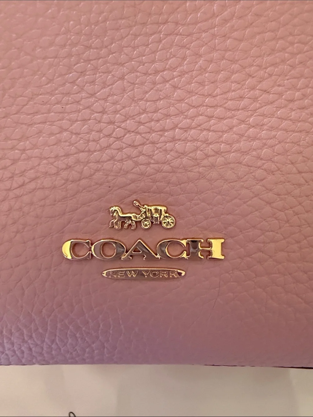 🌸Coach NWT Laurel Carnation Pink Pebbled Leather Shoulder Bag with Gold Hardware